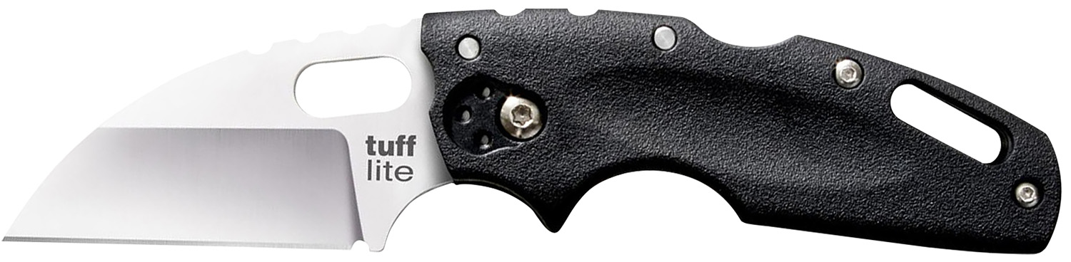 Cold Steel 20LT Tuff Lite Plain Edge Sheepsfoot Folding Knife, 2.50 in AUS-8A SS Blade, Black Griv-Ex Handle