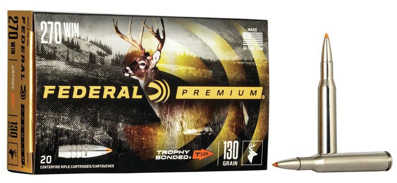 Federal Ammunition Premium .270 Winchester 130gr Trophy Bonded Tip (20 Rounds)