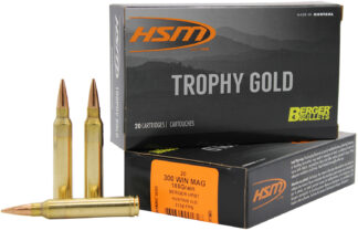 HSM Trophy Gold 300 Winchester Magnum 185 gr Berger Very Low Drag Hunting VLD Match