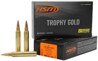 HSM Trophy Gold Extended Range .300 Winchester Magnum 210 gr Berger VLD Hunting Match Ammo, 20 Rounds