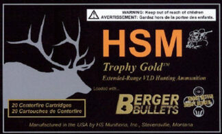 HSM Trophy Gold .270 WSM 150 gr Berger Hunting VLD Match (20 Rounds)
