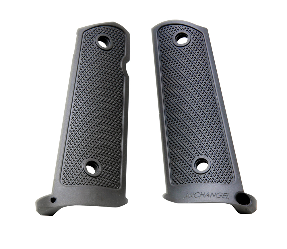 Archangel AA108 Aluminum Grip Panels for 1911 Government, Black Anodized Diamond Checkering