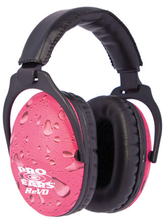 Altus Brands Pro Ears PE26UY016 ReVO Passive Earmuffs, NRR 26 dB, Over the Head, Black/Pink