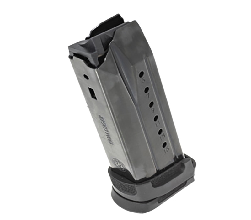 Ruger Security-9 Compact 9mm 15-Round Magazine with Polymer Adapter, Black Oxide Steel