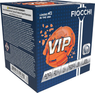 Fiocchi VIP 410ga 2.50 in 1/2 oz #9 Target Load 1250 fps