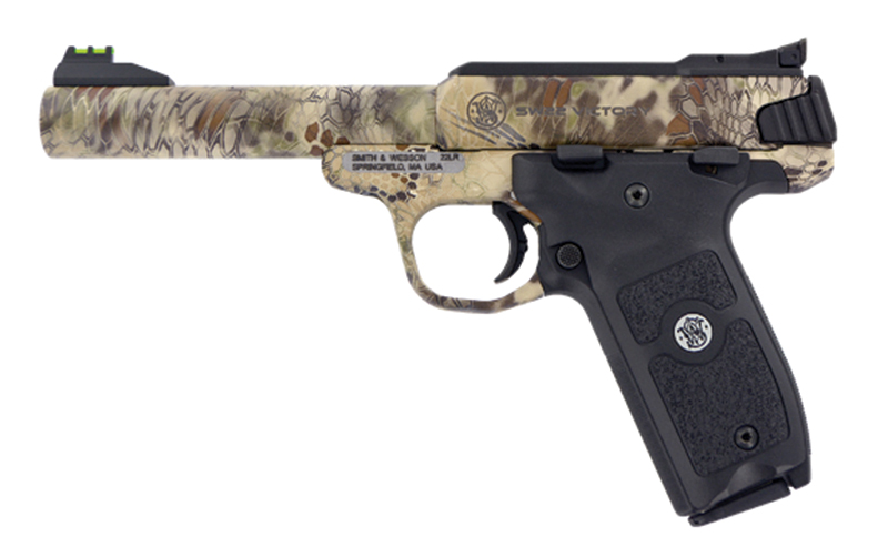 Smith & Wesson SW22 Victory Semi-Auto Pistol, 22 LR, 5.5 in Barrel, Kryptek Highlander Stainless Steel