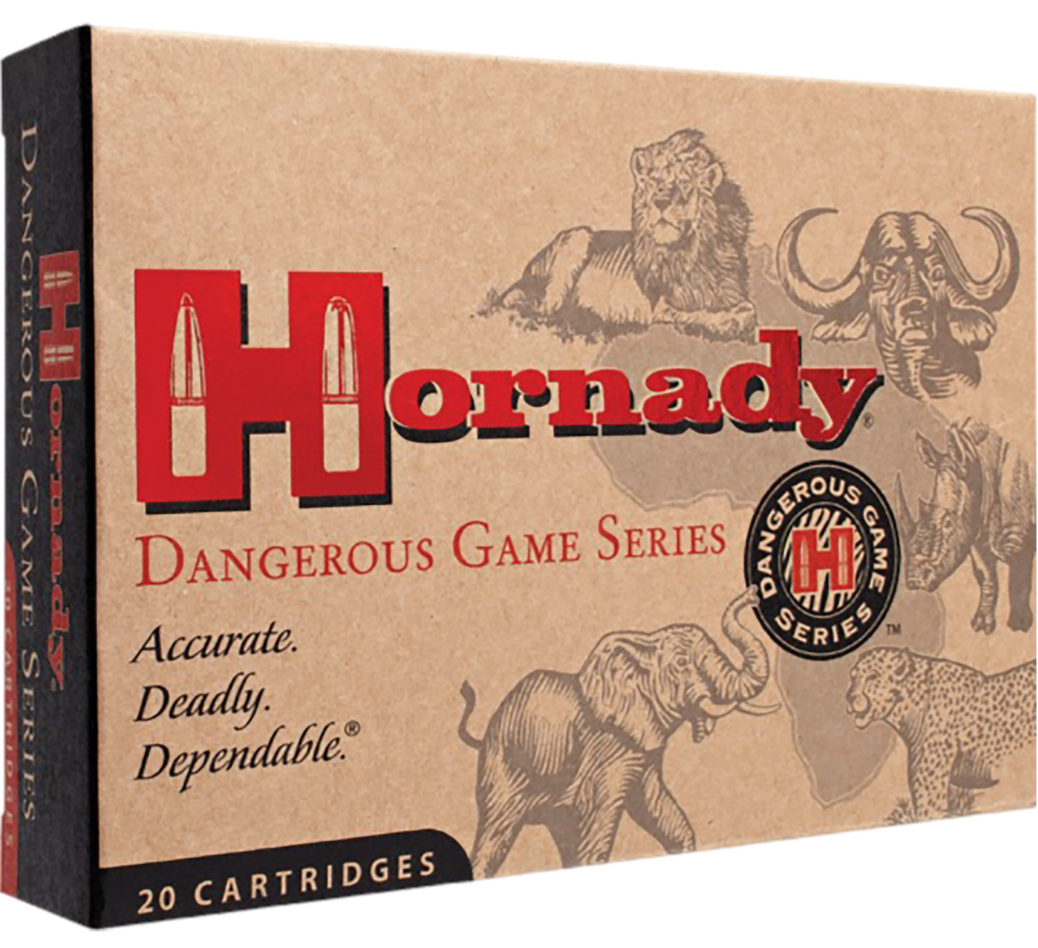 Hornady 8508 Dangerous Game .375 H&H Magnum 270 gr InterLock Spire Point Recoil Proof (20 Rounds)