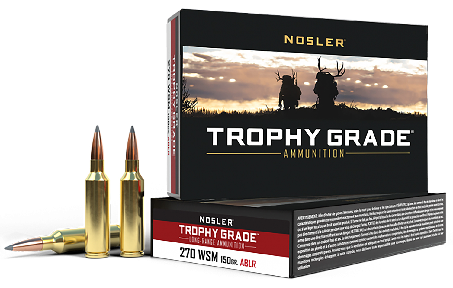 Nosler 60114 Trophy Grade Long-Range 270WSM 150gr Nosler Spitzer AccuBond Long Range 20 Per Box/10 Case