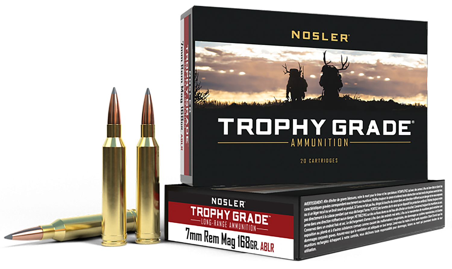 Nosler Trophy Grade Long-Range 7mm Remington Magnum 168gr AccuBond-Long Range, 20 Rounds/Box