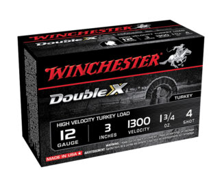 Winchester Double X 12 Gauge 3 in High Velocity #4 Lead Shot Turkey Load, 1-3/4 oz, 10 Rounds