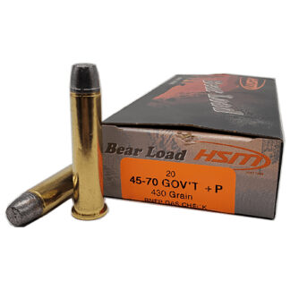 HSM Bear Load .45-70 Government 430 gr Round Nose Flat Point 20-Round Box