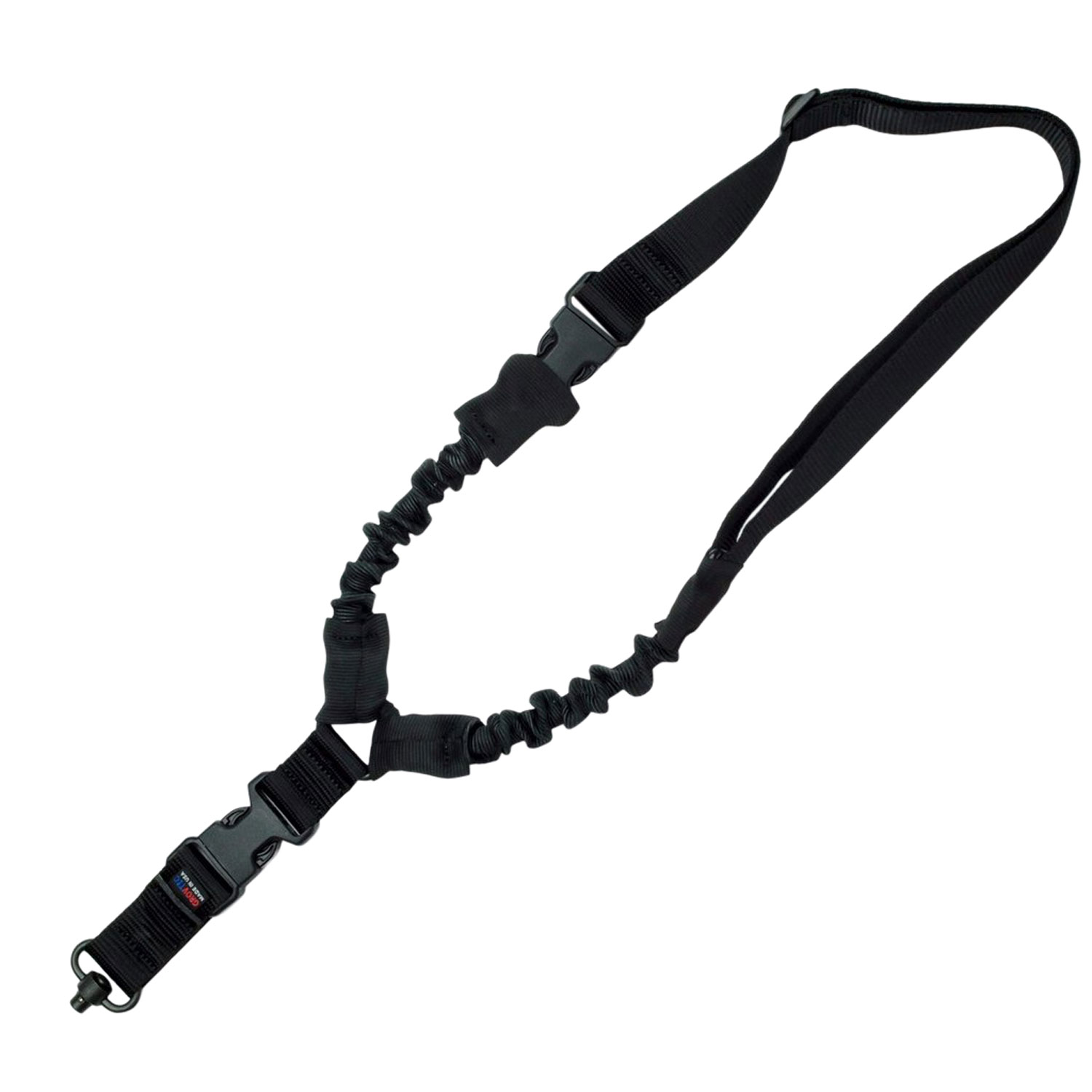GrovTec GTSL52 Single-Point Bungee Sling, Black, Protected Elastic Shock Cord