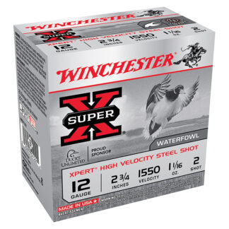 Winchester Super-X Xpert HI-Velocity Steel 12 Gauge 2 Steel Shot, 2.75 in, 25 Rounds