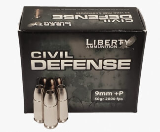 Liberty Civil Defense 9mm +P 50 gr Copper Monolithic Fragmenting Hollow Point 20 Rounds
