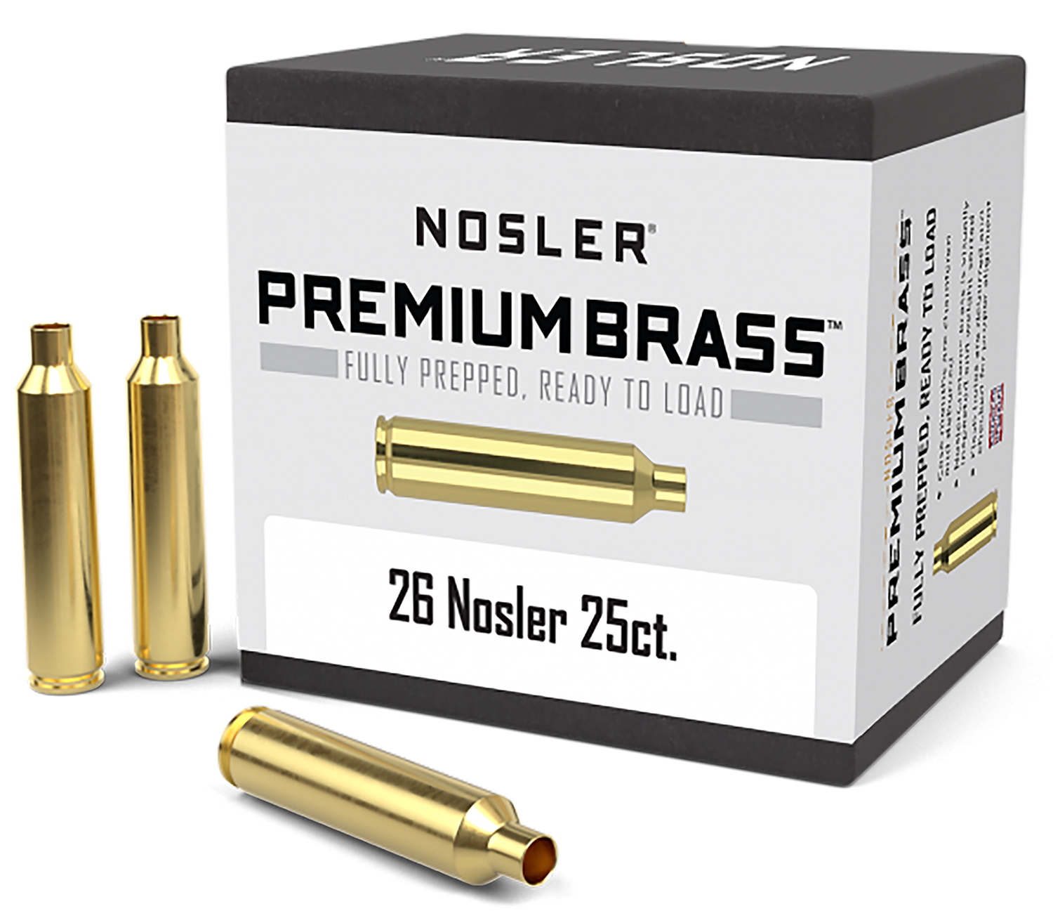 Nosler Custom Brass Unprimed .26 Nosler Rifle Cases