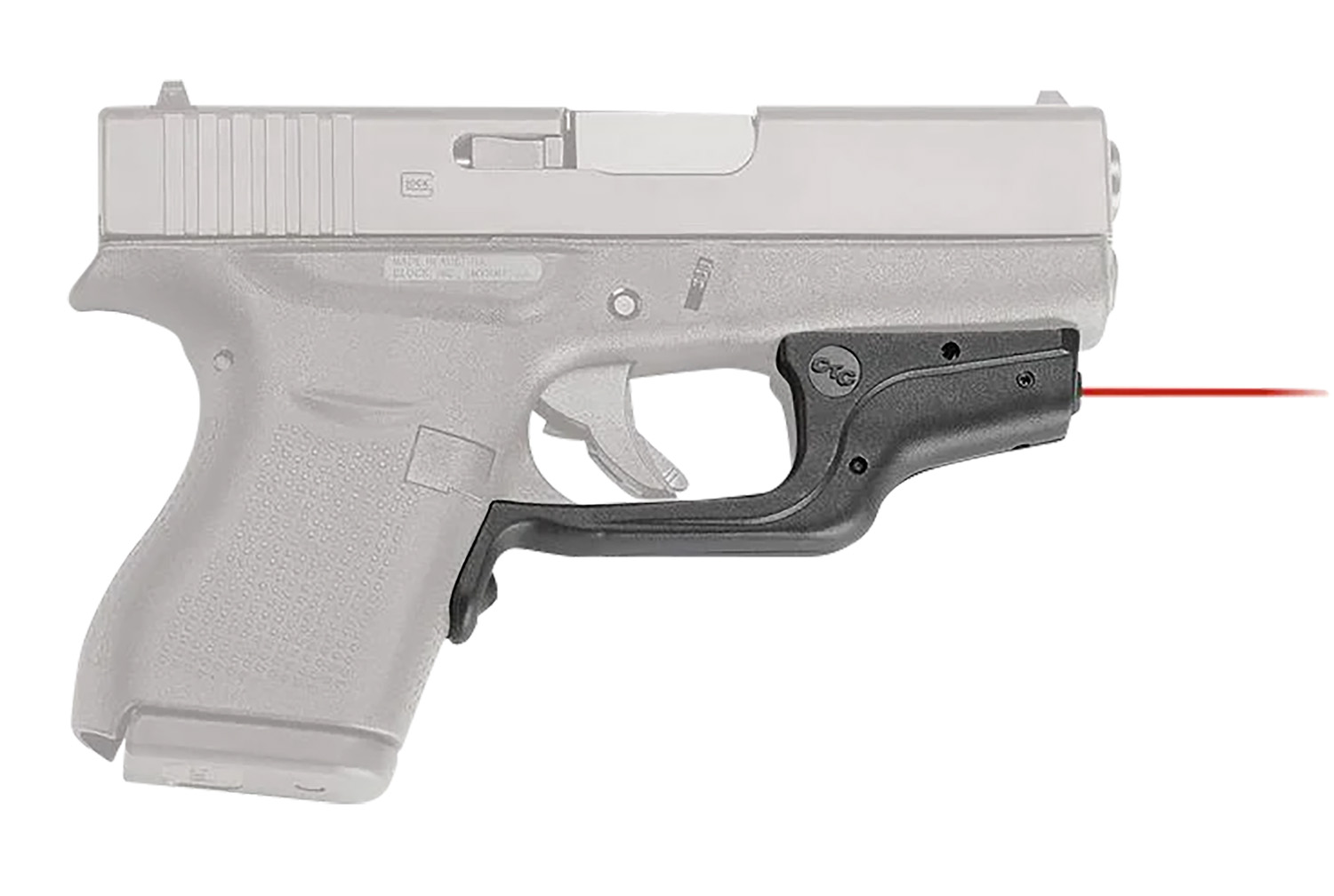 Crimson Trace 0143801 LG-443 Laserguard Compatible w/Glock 42/43, Red Laser Black Polymer