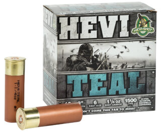 Hevishot HEVI-Teal 12 Gauge 3 in #6 Steel Shot, 1-1/4 oz, 25 Rounds