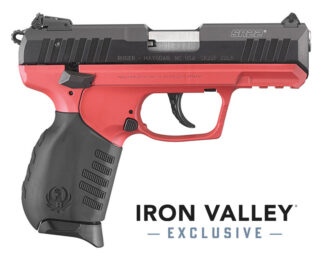 Ruger SR22 Semi-Auto 22LR 3.5 in Threaded Black/Red Titanium with Adj 3-Dot Sights