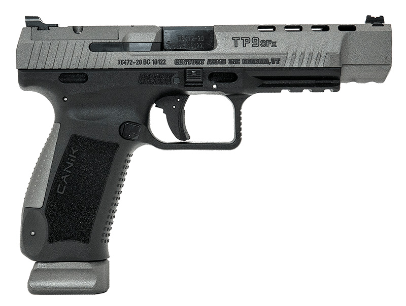 Canik TP9SFx 9mm Striker-Fired Semi-Auto Pistol, 5.2 in Barrel, Tungsten Grey Cerakote