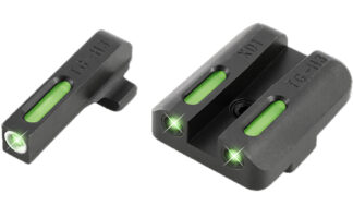 Truglo TG13XD1A TFX 3-Dot Day/Night Tritium/Fiber Optic Sight Set, Green Tritium, Black