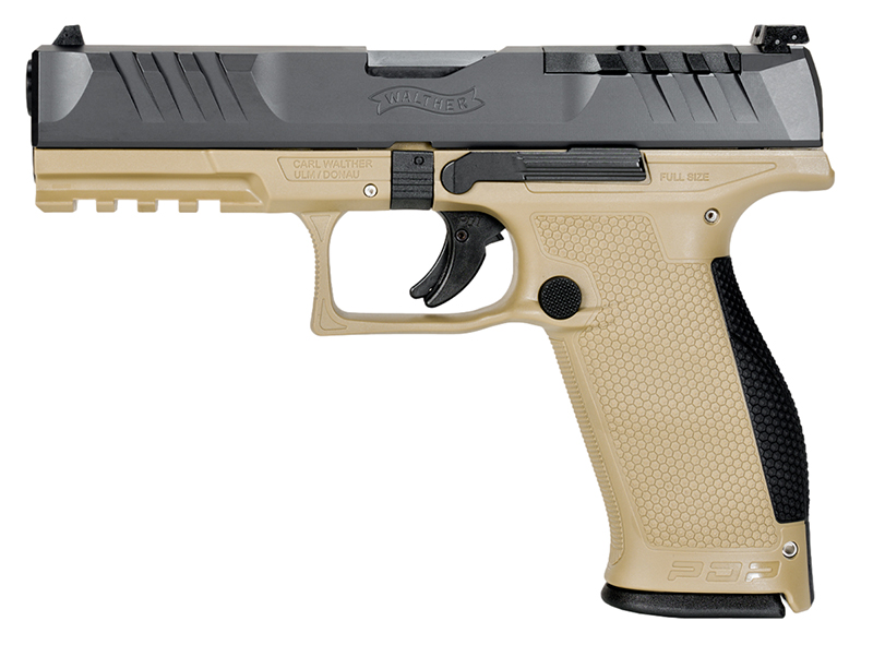 Walther PDP Full-Size 9mm 4.5 in Optics Ready Two-Tone Tan, 18+1 Rounds