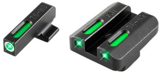 TruGlo TG13FN1A TFX Tritium/Fiber Optic 3-Dot Sights, Black Finish, Green/White