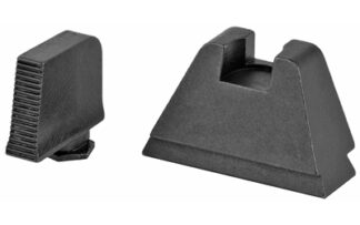 AmeriGlo GL506 3XL Tall Optic-Compatible Sight Set for Glock, Serrated Front, Flat Black Rear