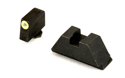 Ameriglo GL611 Suppressor Tritium Sight Set for Glock MOS, Green Tritium Front, Black Rear