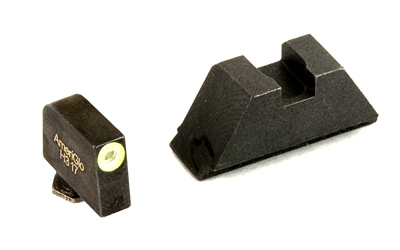 Ameriglo GL611 Suppressor Tritium Sight Set for Glock MOS, Green Tritium Front, Black Rear