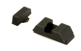 Ameriglo Defoor Square-Notch Sight Set, Fits Glock 42/43, Black Serrated Front and Rear