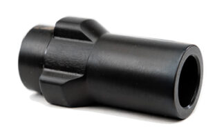 Angstadt Arms 3-Lug 9mm Suppressor Adapter, 1/2x28 Threads, Black Nitride Steel