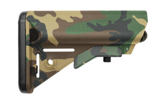 B5 Systems Enhanced SOPMOD Stock, Mil-Spec, Woodland Camo