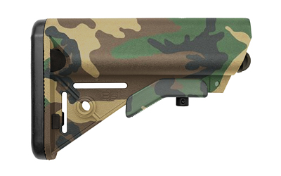 B5 Systems Enhanced SOPMOD Stock, Mil-Spec, Woodland Camo