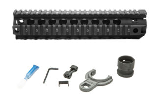 BCM QRF-10 10 in Picatinny Quad Rail Free-Float Handguard, Black