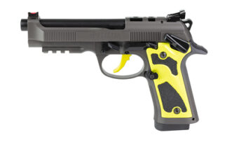 Beretta 92XI 9mm Double/Single Action, 4.9 in Barrel, 18+1, Solar Flare, Yellow Grips