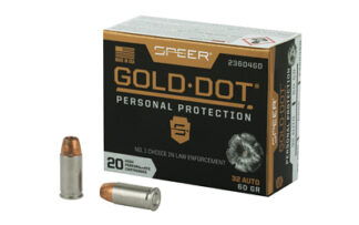 Speer Gold Dot .32 Auto (ACP) 60 Grain Hollow Point, 20 Rounds