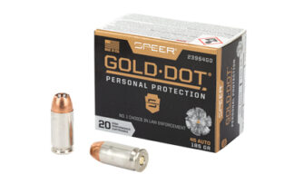 Speer Gold Dot .45 ACP 185 Gr GDHP Hollow Point, Nickel-Plated Brass, 20 Rounds