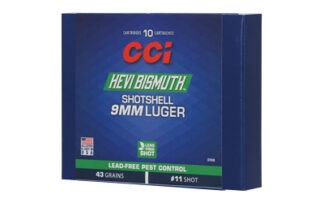 CCI Hevi-Bismuth 9mm 53 Grain Bismuth Shot Shell, 10 Rounds Per Box