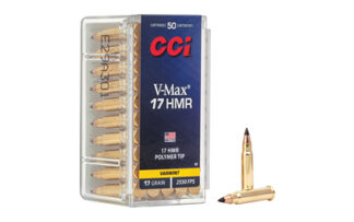 CCI 17 HMR 17 gr V-MAX Poly-Tip Ammunition, 50-Round Box