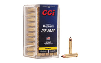 CCI V-Max .22 WMR 30 Gr Polymer-Tipped Ammunition, 50 Rounds Per Box