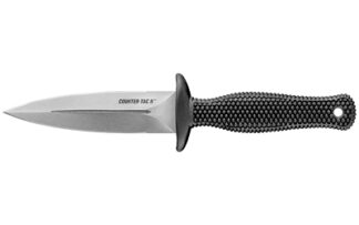 Cold Steel Counter Tac II Fixed Blade Knife, 3.38 in Blade, Stainless Steel, with Secure-Ex Sheath