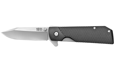Cold Steel 1911 Liner Lock Folding Knife, 3 in Clip Point Blade, 4034 SS, Black Checkered Griv-Ex