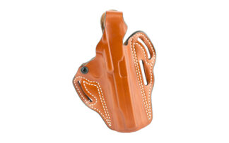 DeSantis Gunhide 1911 Thumb Break Scabbard OWB Tan Leather Belt Slide Holster, Right Hand, 5 in Barrel