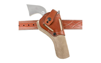 DeSantis Wild Hog 189 Ambidextrous Belt Holster for Ruger Wrangler (Natural Leather)
