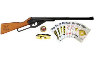 Daisy Buck 105 Kit .177 Cal Lever Action Air Rifle 16 in Barrel, Matte Black/Matte Finish, 400 Rounds
