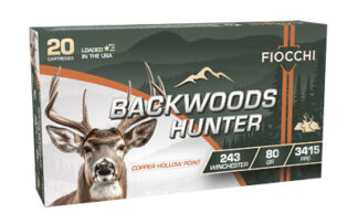 Fiocchi Backwoods Hunter .243 Winchester 80gr Copper Hollow Point 20 Rounds