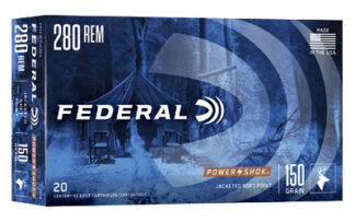 Federal Power-Shok .280 Remington 150 Grain Jacketed Soft Point, 20 Rounds