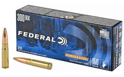 Federal PowerShok .300 AAC Blackout 150 Grain Soft Point, 20 Rounds/Box