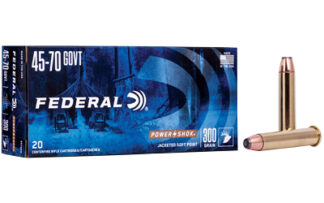 Federal PowerShok .45-70 Government 300 Grain Jacketed Soft Point, 20 Rounds Per Box
