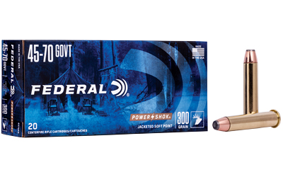 Federal PowerShok .45-70 Government 300 Grain Jacketed Soft Point, 20 Rounds Per Box
